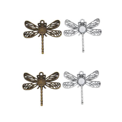 Zinc Alloy Pendant Cabochon Setting Dragonfly plated DIY nickel lead & cadmium free Approx Sold By Bag