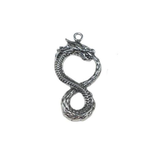 Zinc Alloy Pendants Dragon antique silver color plated DIY nickel lead & cadmium free Sold By PC