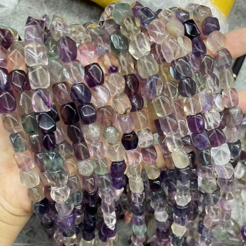 Natural Fluorite Beads Round DIY mixed colors Sold By Strand