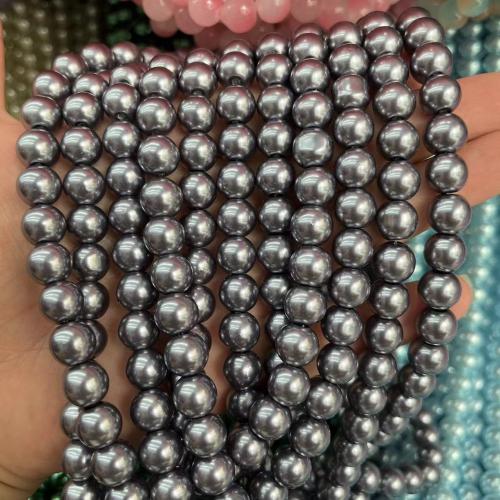 Glass Pearl Beads Round DIY 10mm Approx Sold By Strand