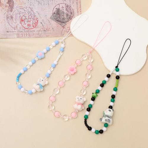 Mobile Phone Lanyard Acrylic fashion jewelry Sold By PC