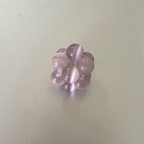 Cats Eye Jewelry Beads DIY purple 13mm Sold By PC