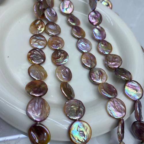 Cultured Button Freshwater Pearl Beads Coin DIY mm Sold Per Approx 39 cm Strand