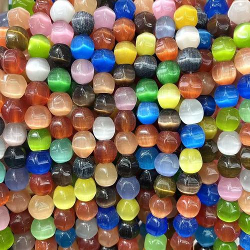 Perles de bijoux oeil de chat, DIY, plus de couleurs à choisir, 10mm, Environ 36PC/brin, Vendu par brin