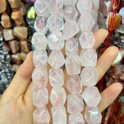 Φυσικό ροζ χαλαζία χάντρες, Rose Quartz, DIY & πολύπλευρη, ροζ, 13x18mm, Sold Με PC