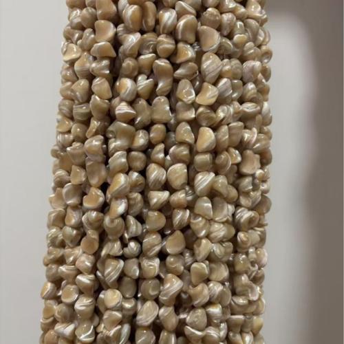 Naturlige muslingeskal perler, Top Shell, du kan DIY & forskellig størrelse for valg, kaffe farve, Solgt Per Ca. 39 cm Strand