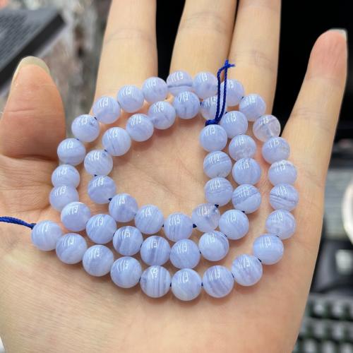 Natural Purple Agate Beads Round DIY Sold By Strand