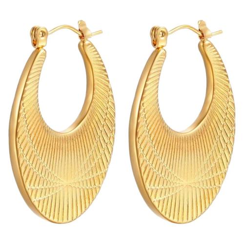 Acier inoxydable Levier Retour Earring, Acier inoxydable 304, Placage, bijoux de mode & pour femme, doré, Vendu par PC