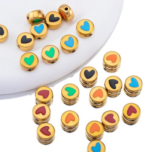 Stainless Steel Beads 304 Stainless Steel gold color plated DIY & enamel Sold By Bag