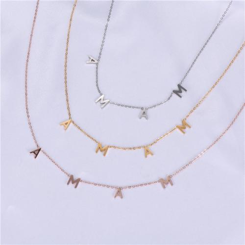 Stainless Steel Jewelry Necklace 304 Stainless Steel Vacuum Ion Plating for woman Length 51-60 cm Sold By PC