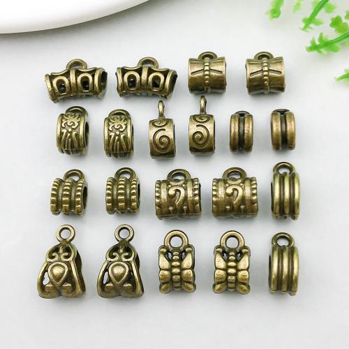 Zink legering Bail Beads, Zinc Alloy, forgyldt, du kan DIY, flere farver til valg, 100pc'er/Bag, Solgt af Bag