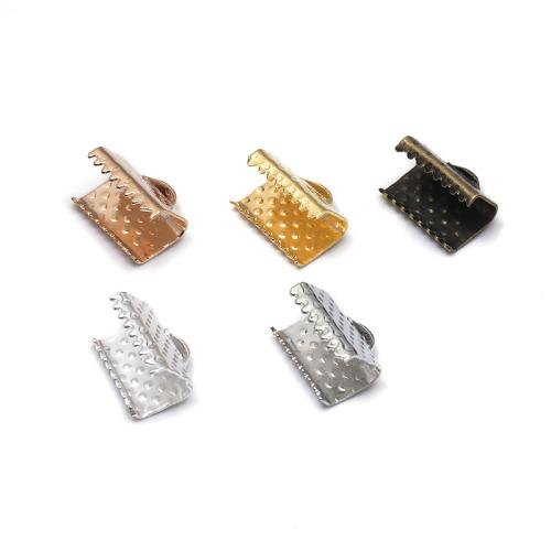 Iron Ribbon Crimp, Ijzer, plated, DIY, meer kleuren voor de keuze, 10mm, 100pC's/Bag, Verkocht door Bag