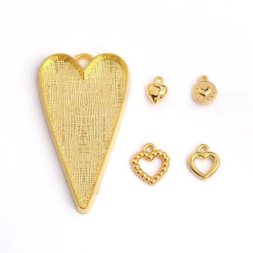 Zinc Alloy Heart Pendants plated DIY Sold By Bag