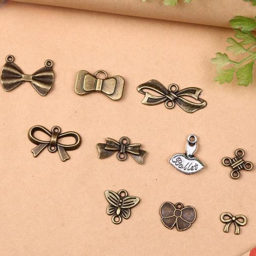 Zinc Alloy Bowknot Pendants plated DIY Sold By Bag