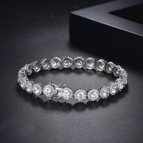 Cubic Zirconia Bracelet Vacuum Ion Plating & for man Sold By PC