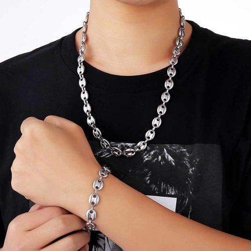 304 Stainless Steel Bracelet and Necklace plated & for man Sold By PC