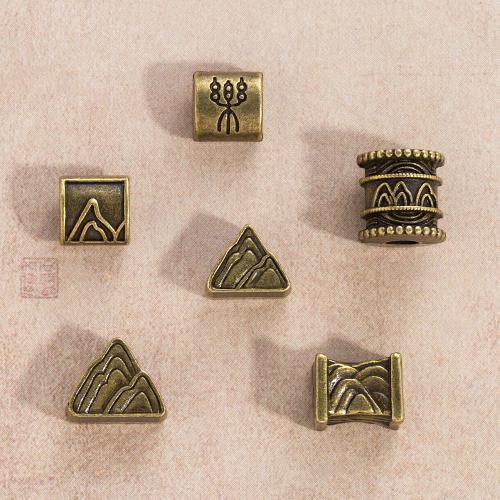 Zinc Alloy Spacer perler, antik bronze farve forgyldt, Anden figur til valg & du kan DIY, flere farver til valg, nikkel, bly & cadmium fri, Ca. 100pc'er/Bag, Solgt af Bag