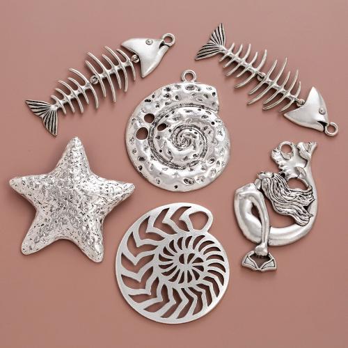 Zinc Alloy Pendants antique silver color plated & DIY nickel lead & cadmium free Approx Sold By Bag