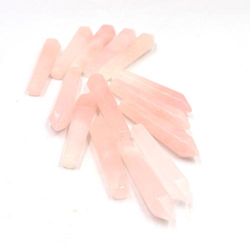 Quartz Gemstone Pendants Rose Quartz DIY pink 50mm Sold By PC