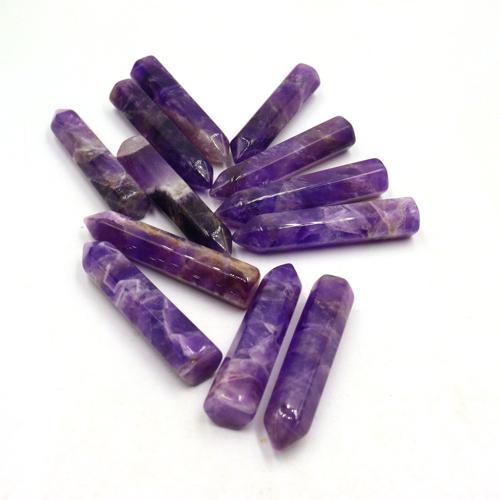 Quartz Gemstone Pendants Amethyst DIY purple 50mm Sold By PC