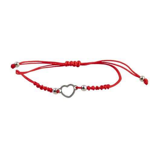 Acier inoxydable 304 Set de bracelet, avec polyester et coton, fait à la main, 12 pièces & bijoux de mode & unisexe, couleurs mélangées, Longueur Environ 28 cm, Vendu par fixé