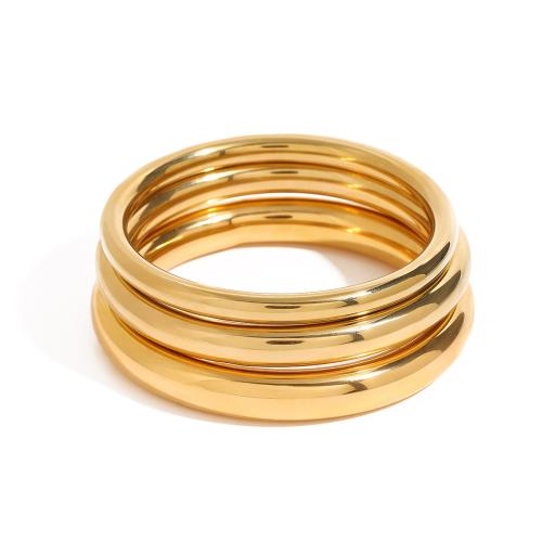 Stainless Steel Bangle 304 Stainless Steel 18K gold plated fashion jewelry & for woman Sold By PC