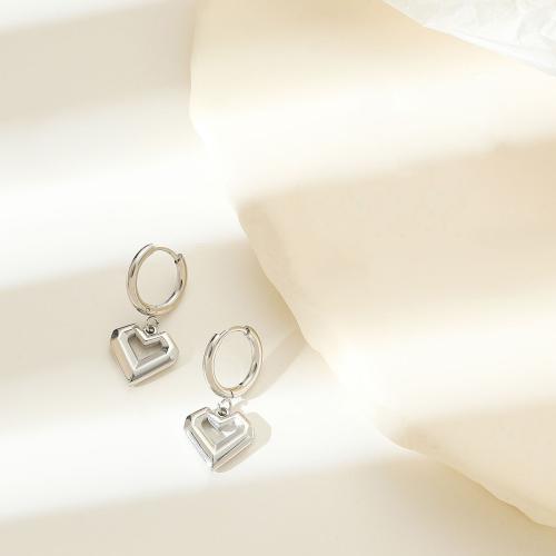 Stainless Steel Drop Earring Zinc Alloy plated for woman Sold By Pair