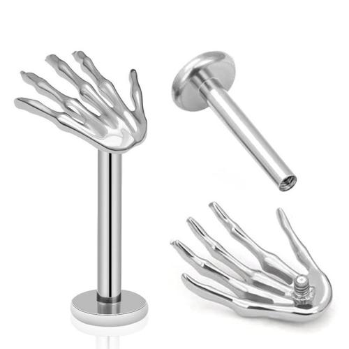 Lega di titanio orecchino piercing, Mano, unisex & formato differente per scelta, Venduto da PC