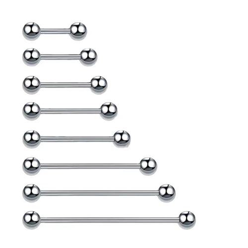 Liga de titânio piercing de bara reta, polido, unissex & tamanho diferente para a escolha, vendido por PC