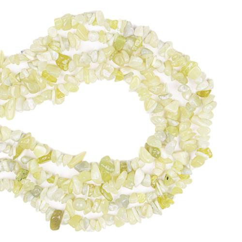 Perles en jade, jade de citron, Irrégulière, DIY, about:4-8mm, Vendu par Environ 38 cm brin