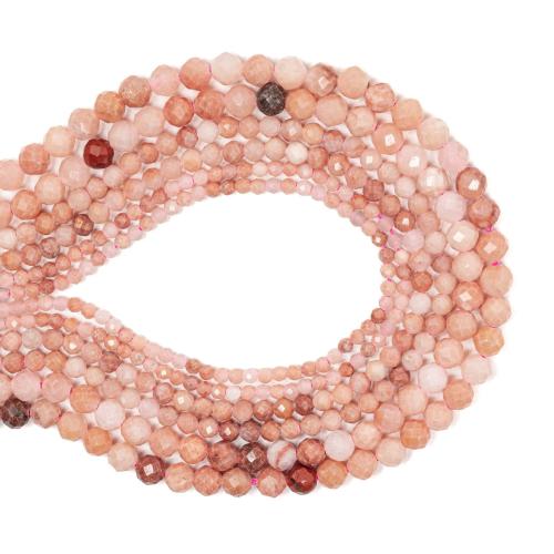 Natural Aventurine Beads Pink Aventurine DIY & faceted pink Sold By Strand