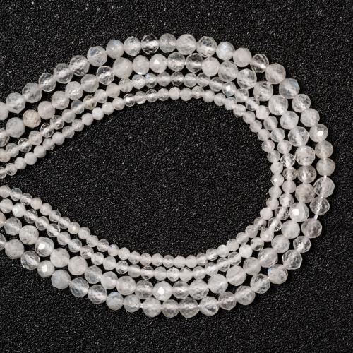 Natural Moonstone Beads DIY & faceted white Sold By Strand