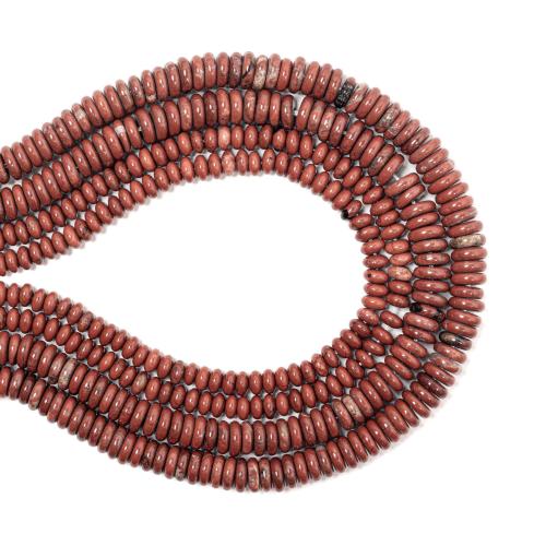 Gemstone Ékszer Gyöngyök, Red Jasper, Lapos kerek, DIY & különböző méretű a választás, piros, Naponta eladott Kb 38 cm Strand