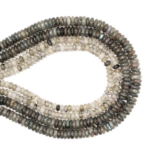 Natural Labradorite Beads Flat Round DIY Sold Per Approx 38 cm Strand