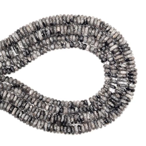 Natural Labradorite Beads Flat Round DIY black Sold Per Approx 38 cm Strand