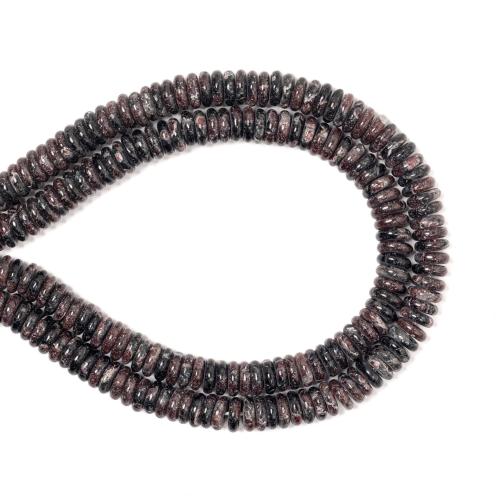 Naturlig granat perler, Garnet, Flad Rund, du kan DIY, blandede farver, 2x6mm, Solgt Per Ca. 38 cm Strand