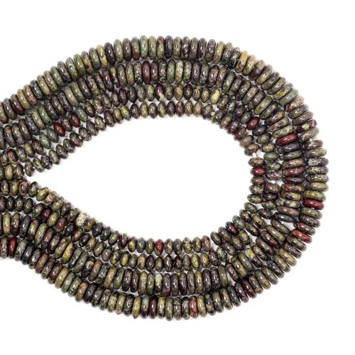 Dragon Blood stone Beads Flat Round DIY Sold Per Approx 38 cm Strand