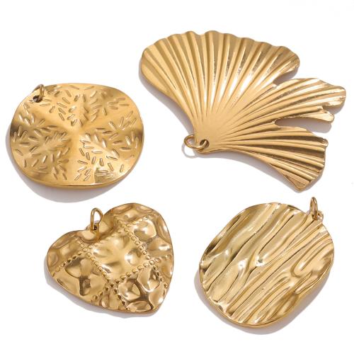 Stainless Steel Pendants 304 Stainless Steel 18K gold plated DIY Sold By PC