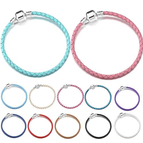 Cuero de PU Pulsera, con aleación de zinc, unisexo & diverso tamaño para la opción, más colores para la opción, Vendido por UD