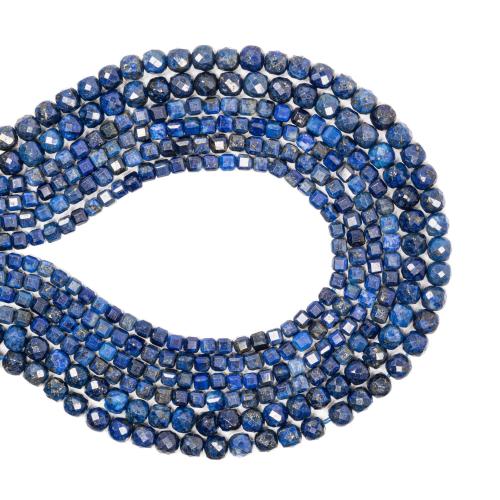 Natural Lapis Lazuli Beads Cube DIY Sold Per Approx 38 cm Strand