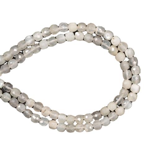 Natural Moonstone Beads Square DIY white Sold Per Approx 38 cm Strand