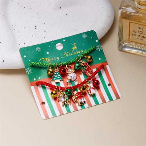 Christmas Holiday Bracelet Zinc Alloy plated Christmas Design & for woman & enamel Sold By PC