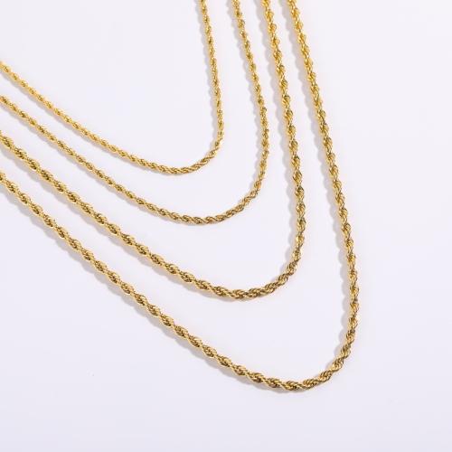 Stainless Steel Chain Necklace 304 Stainless Steel Vacuum Ion Plating for man Sold By PC