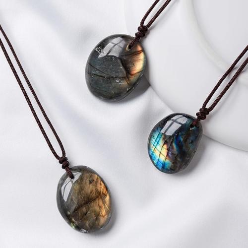 Gemstone Pendants Jewelry Labradorite DIY 30mm Sold By PC