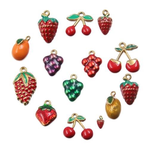 Roestvrij stalen sieraden Hangers, 304 roestvrij staal, fruit, Andere vorm voor keuze & DIY & glazuur, meer kleuren voor de keuze, 10pC's/Bag, Verkocht door Bag