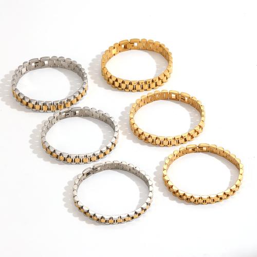 Stainless Steel Jewelry Bracelet 304 Stainless Steel Vacuum Ion Plating fashion jewelry & for woman Sold By PC