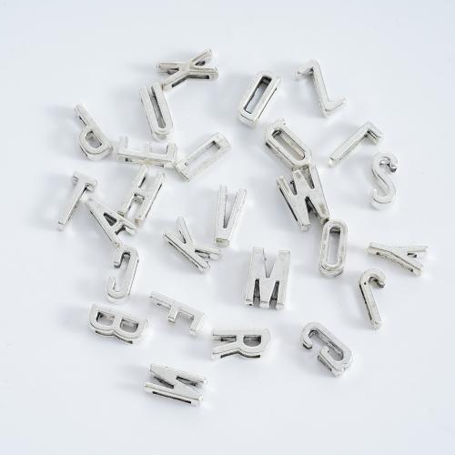 Perles en alliage zinc, alliage de zinc, Placage, lettres sont de A à Z & DIY, 26PC/sac, Vendu par sac