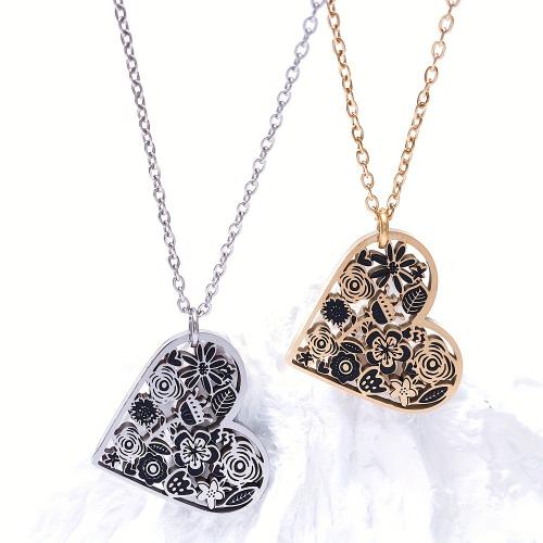 Stainless Steel Jewelry Necklace 304 Stainless Steel Vacuum Ion Plating for woman Sold By PC