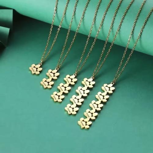 Stainless Steel Jewelry Necklace 304 Stainless Steel Vacuum Ion Plating for woman Sold By PC