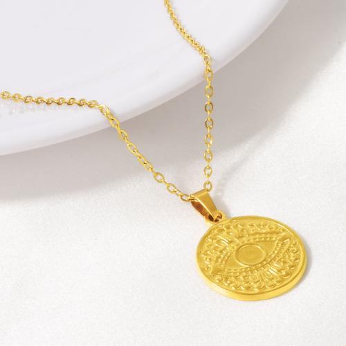 Stainless Steel Jewelry Necklace 304 Stainless Steel Round plated for woman Sold By PC